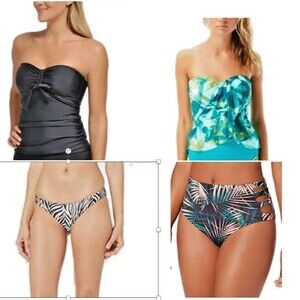 Lot of 5 XS Swim Tops & Bottoms DKNY Becca Vince Camuto MACY's
